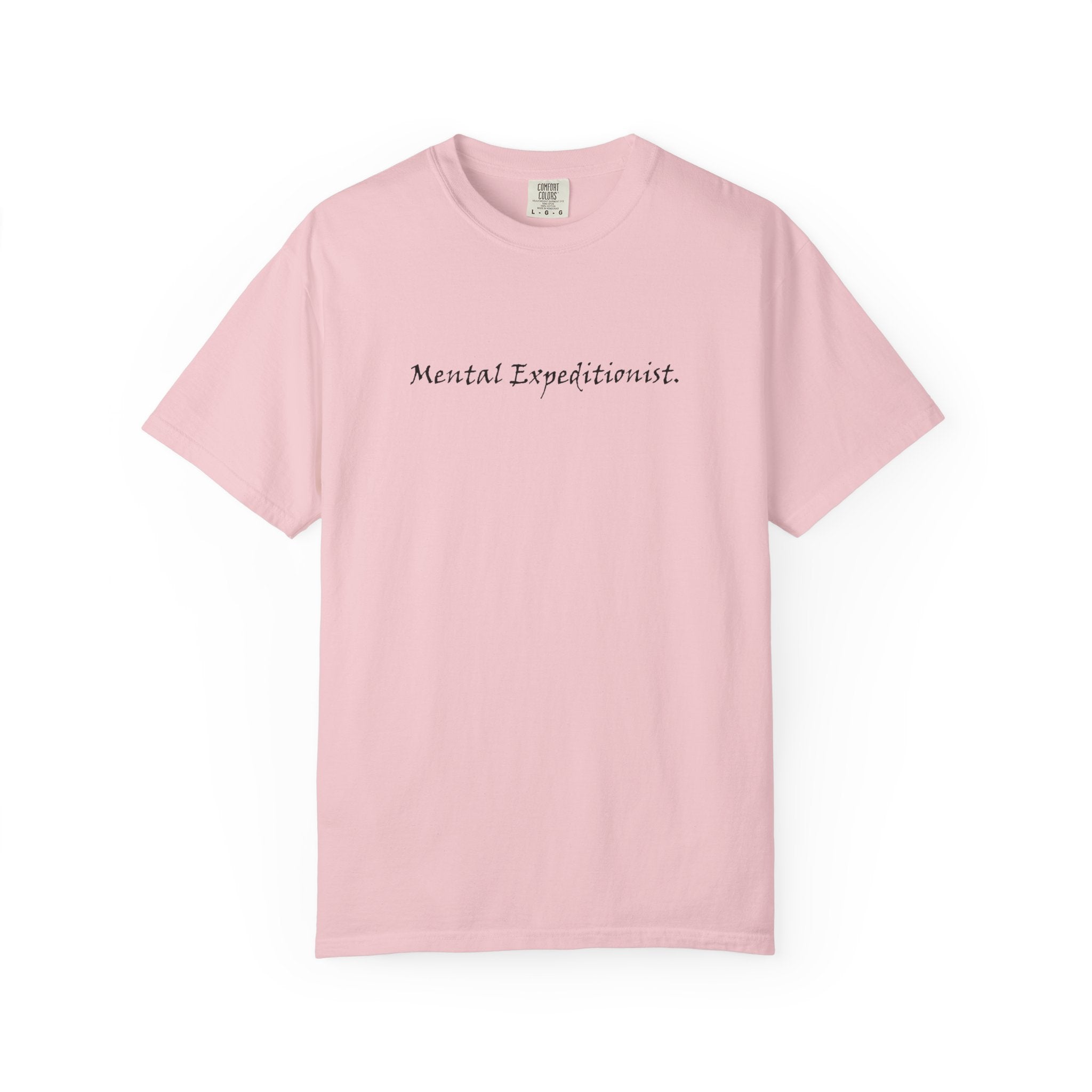 Brazier House™ T-Shirt — “Mental Expeditionist.” Minimal Script Tee