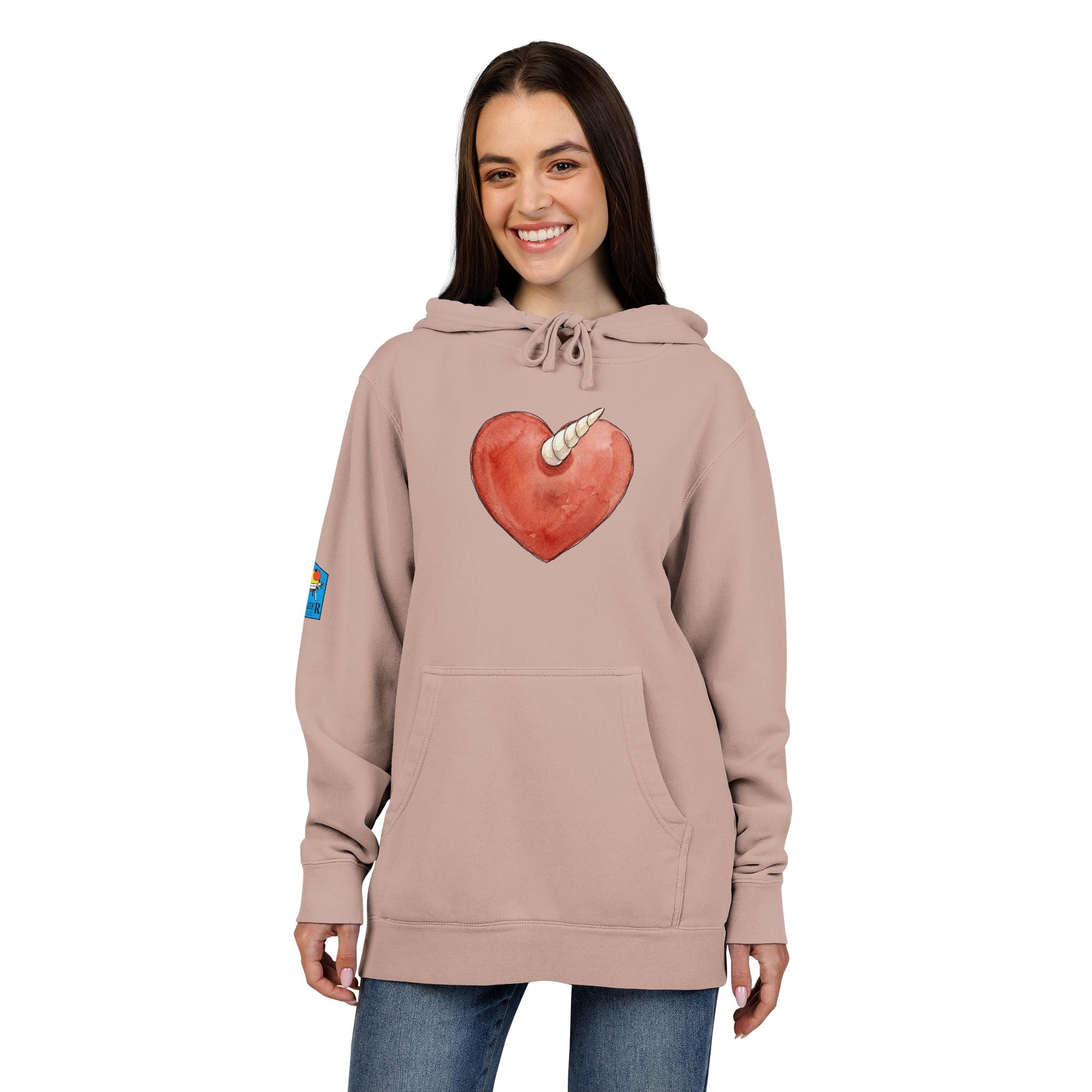 Daisy's Hoodie — Unicorn Heart Pigment-Dyed Hoodie