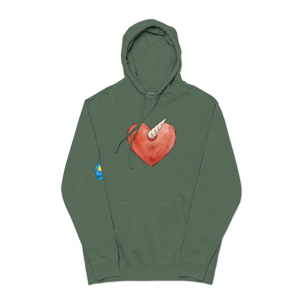 Daisy's Hoodie — Unicorn Heart Pigment-Dyed Hoodie