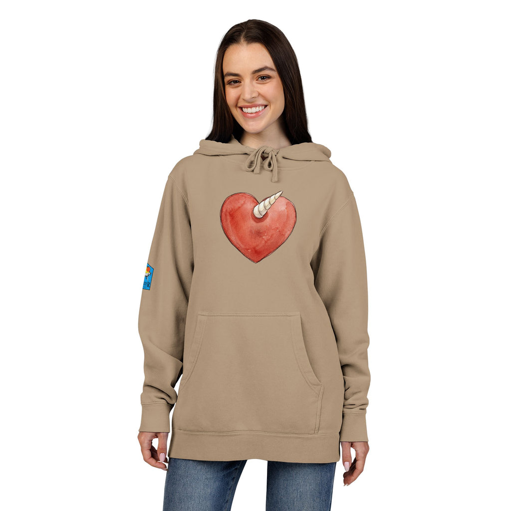 Daisy's Hoodie — Unicorn Heart Pigment-Dyed Hoodie
