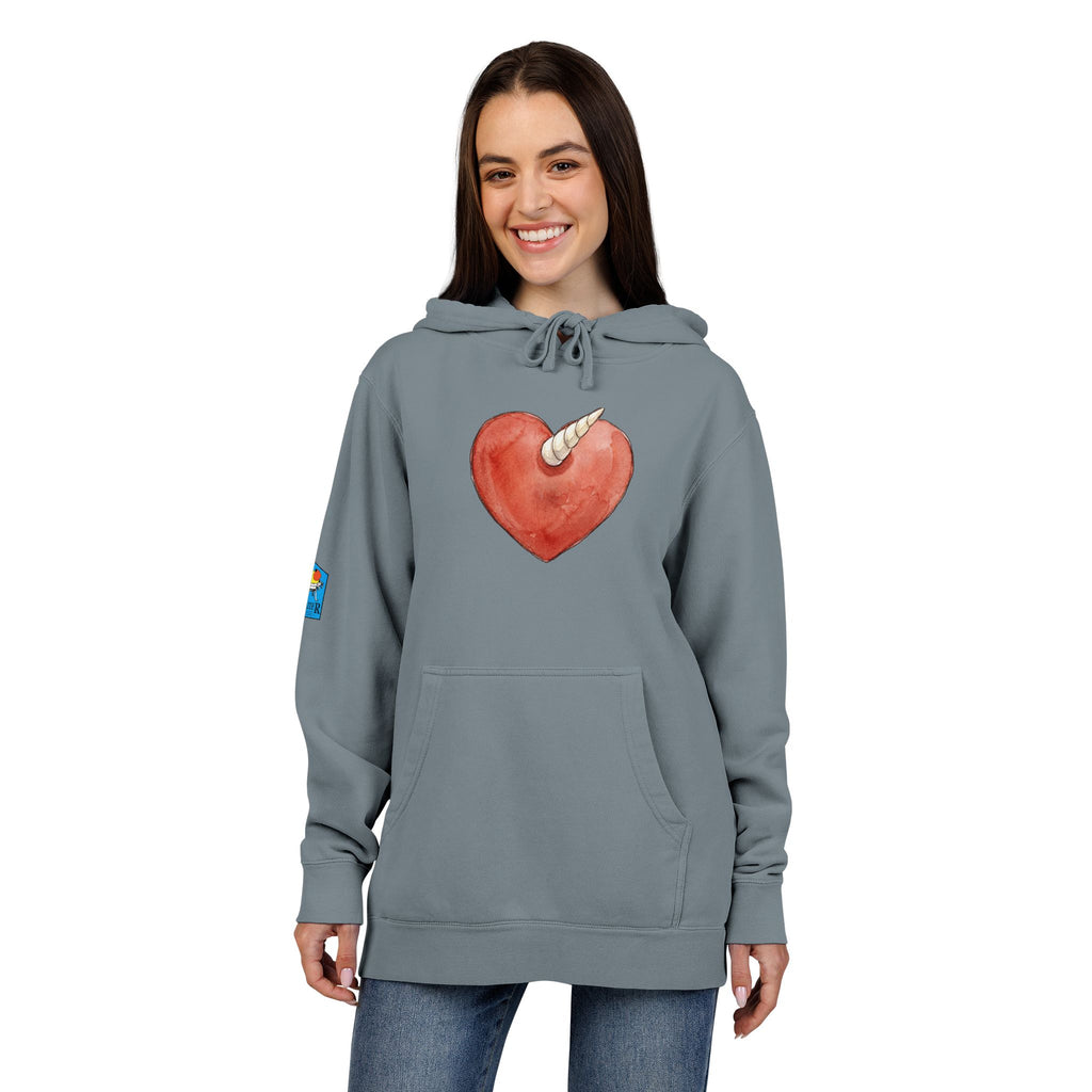 Daisy's Hoodie — Unicorn Heart Pigment-Dyed Hoodie