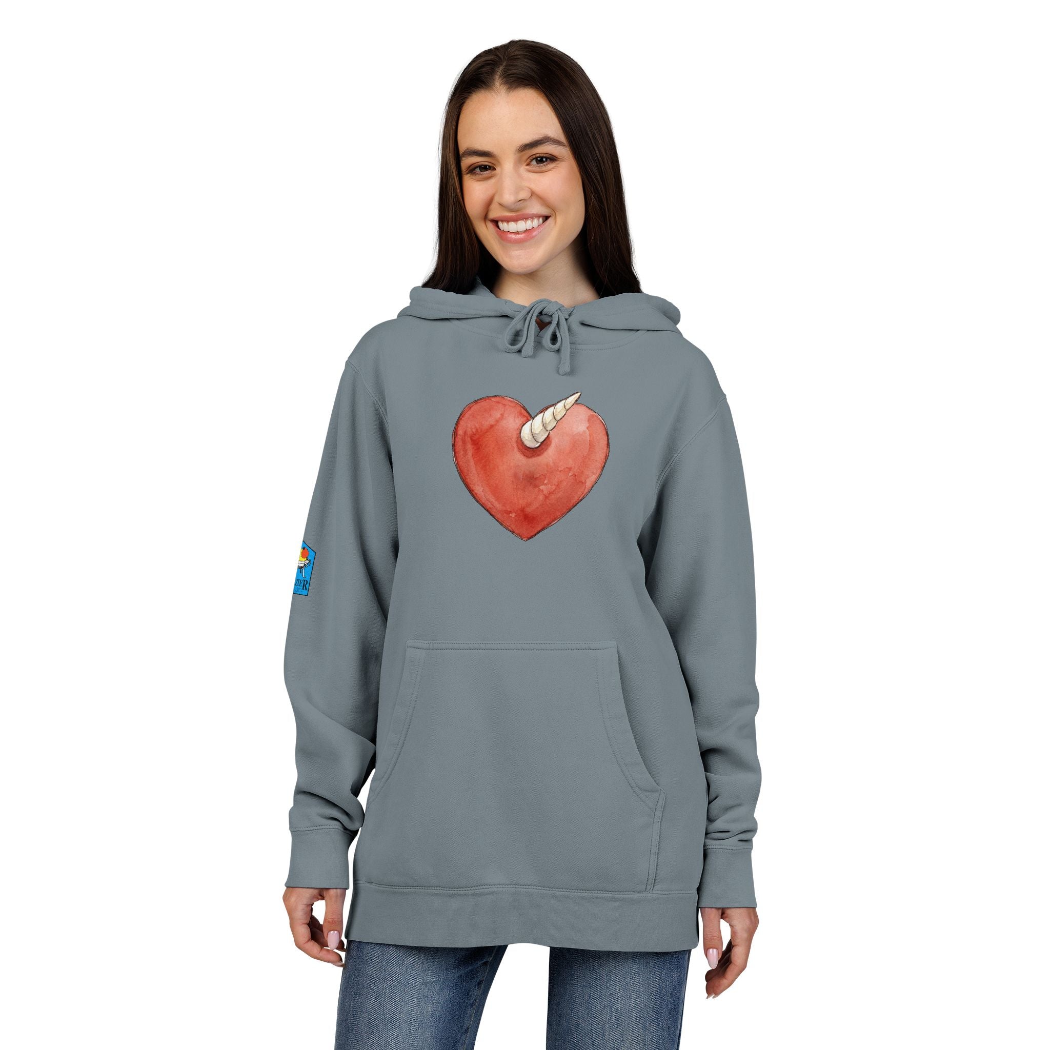 Daisy's Hoodie — Unicorn Heart Pigment-Dyed Hoodie