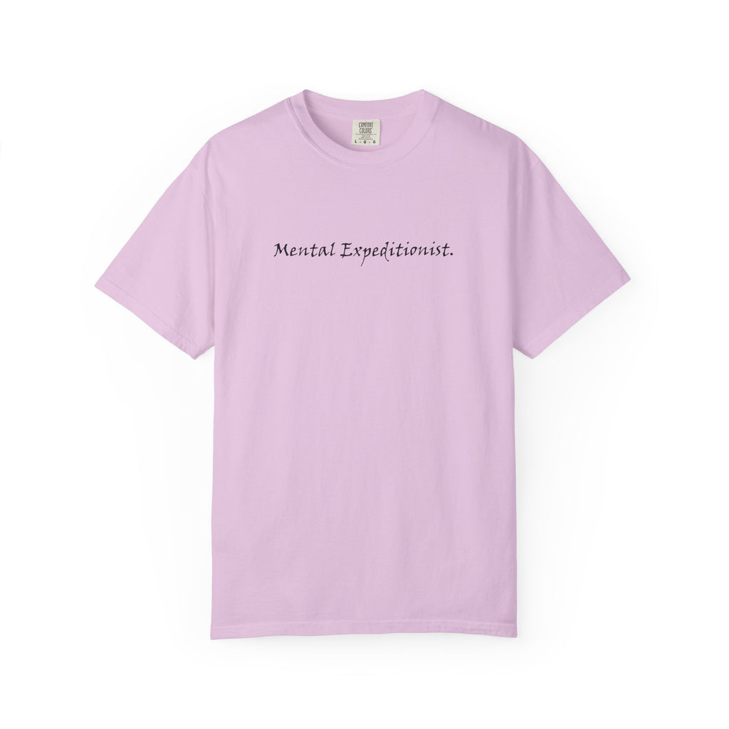 Brazier House™ T-Shirt — “Mental Expeditionist.” Minimal Script Tee