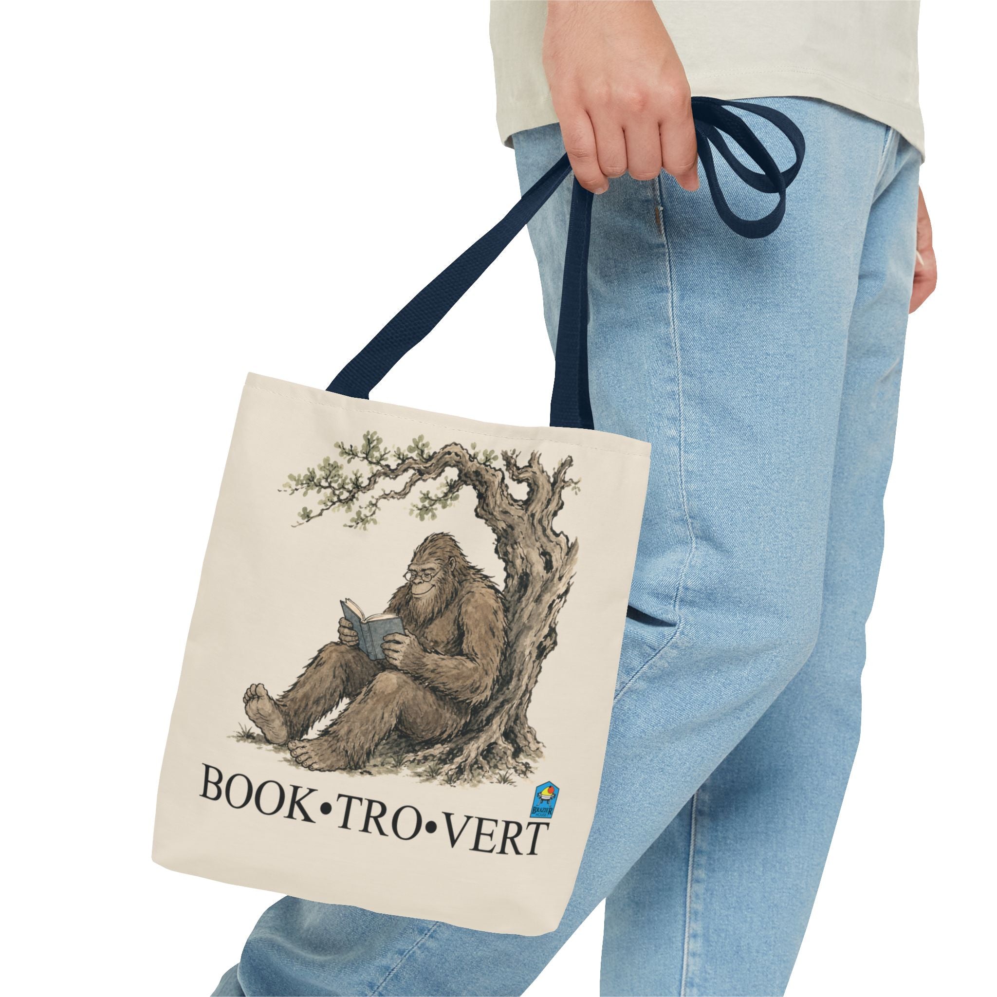 Book-Tro-Vert Tote Bag — Brazier House™ Cryptid Booklover Tote