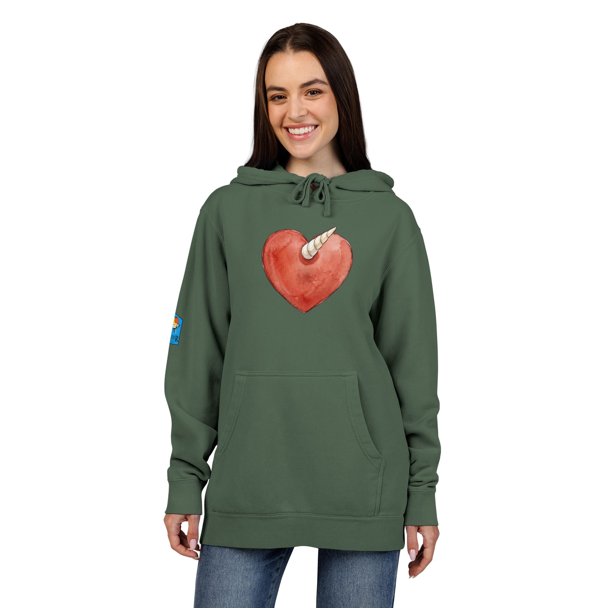 Daisy's Hoodie — Unicorn Heart Pigment-Dyed Hoodie