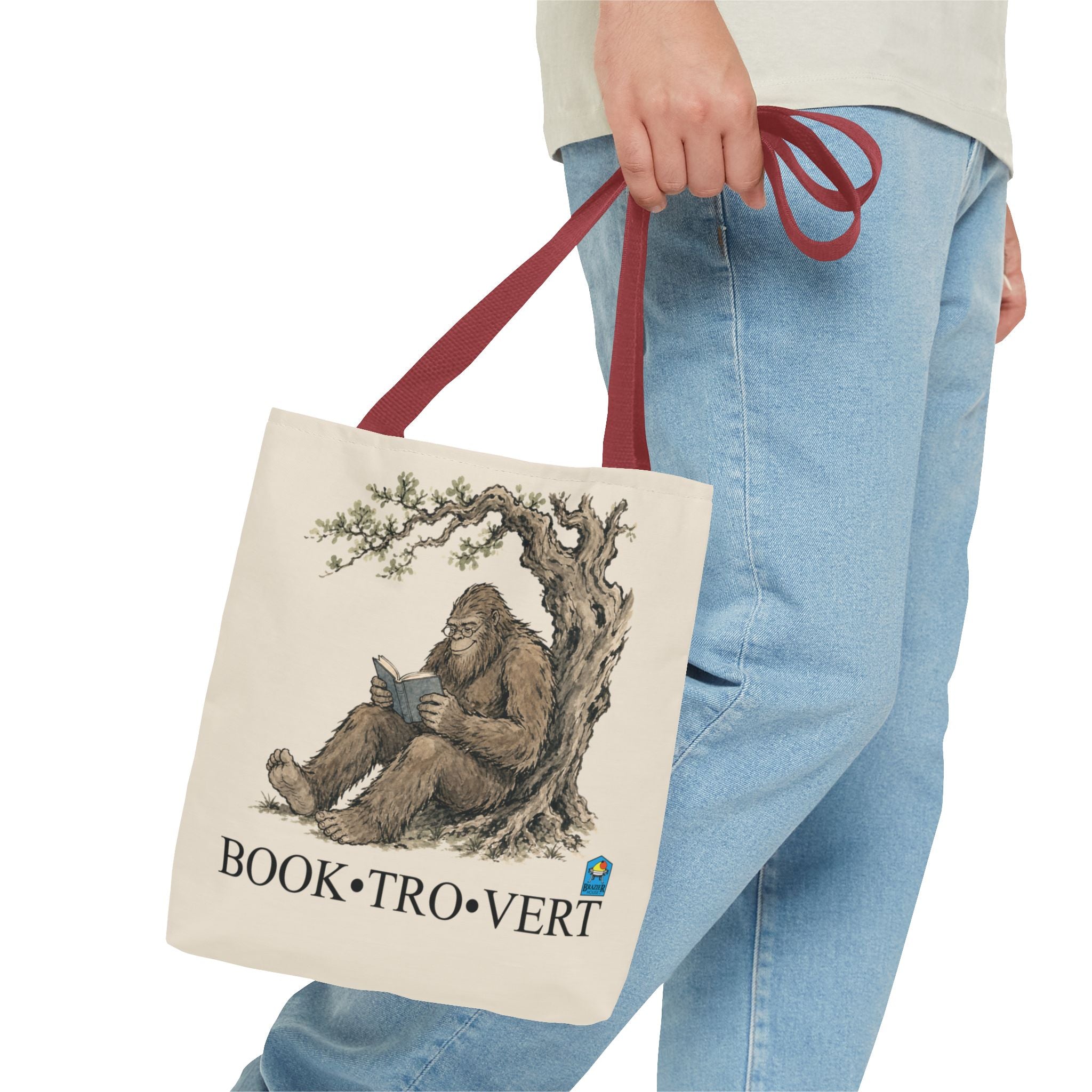 Book-Tro-Vert Tote Bag — Brazier House™ Cryptid Booklover Tote