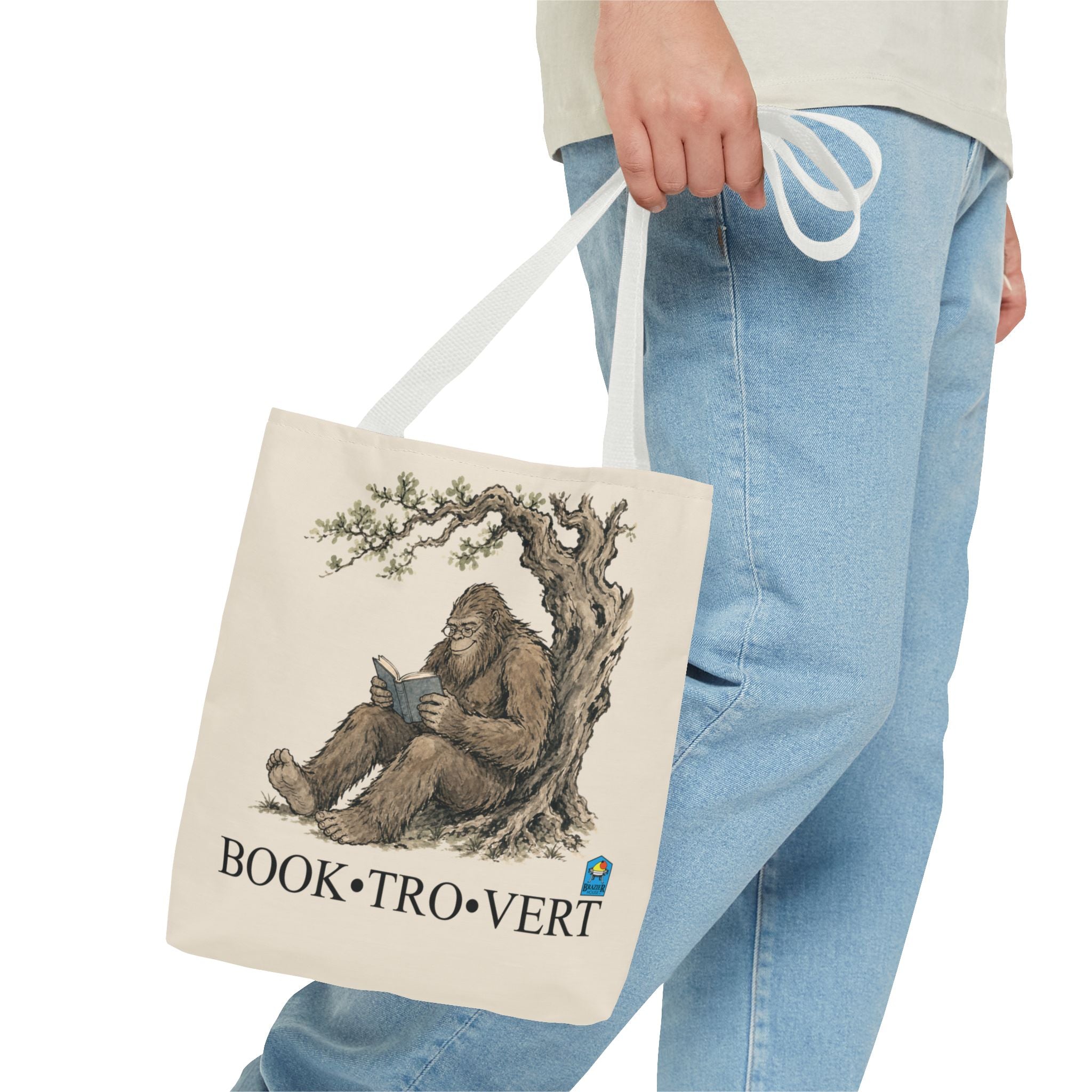 Book-Tro-Vert Tote Bag — Brazier House™ Cryptid Booklover Tote