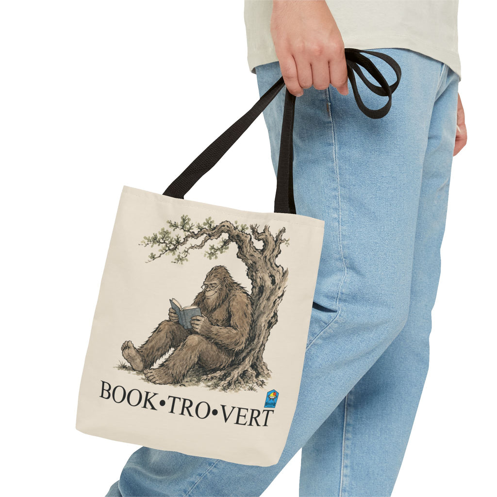 Book-Tro-Vert Tote Bag — Brazier House™ Cryptid Booklover Tote