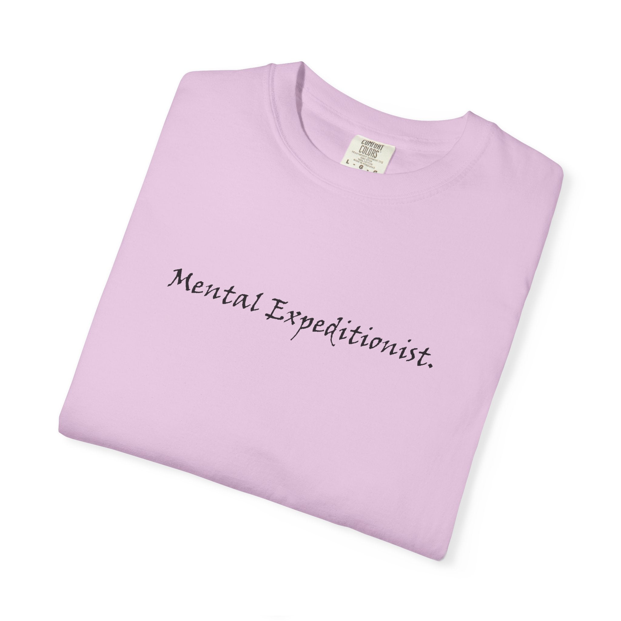 Brazier House™ T-Shirt — “Mental Expeditionist.” Minimal Script Tee
