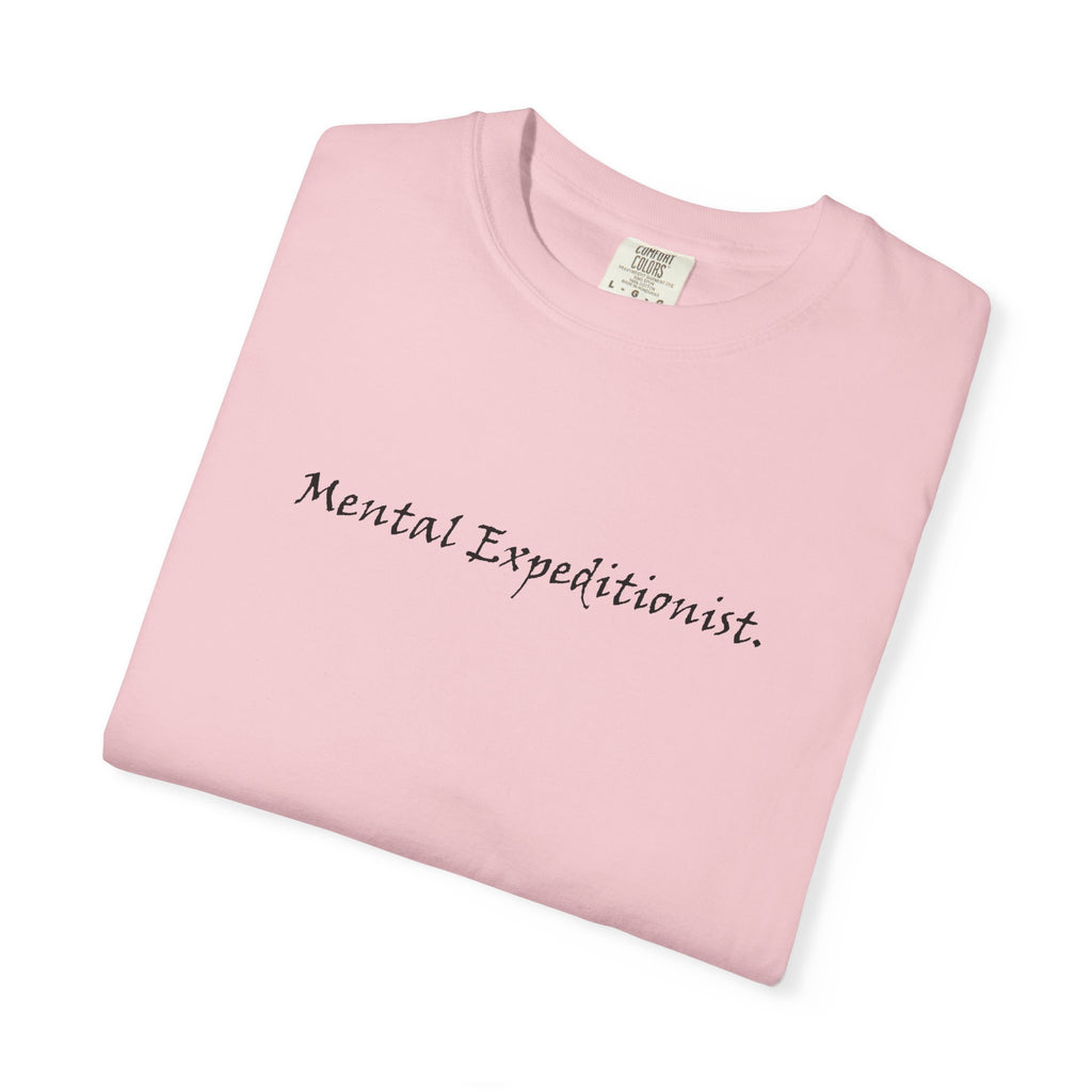 Brazier House™ T-Shirt — “Mental Expeditionist.” Minimal Script Tee