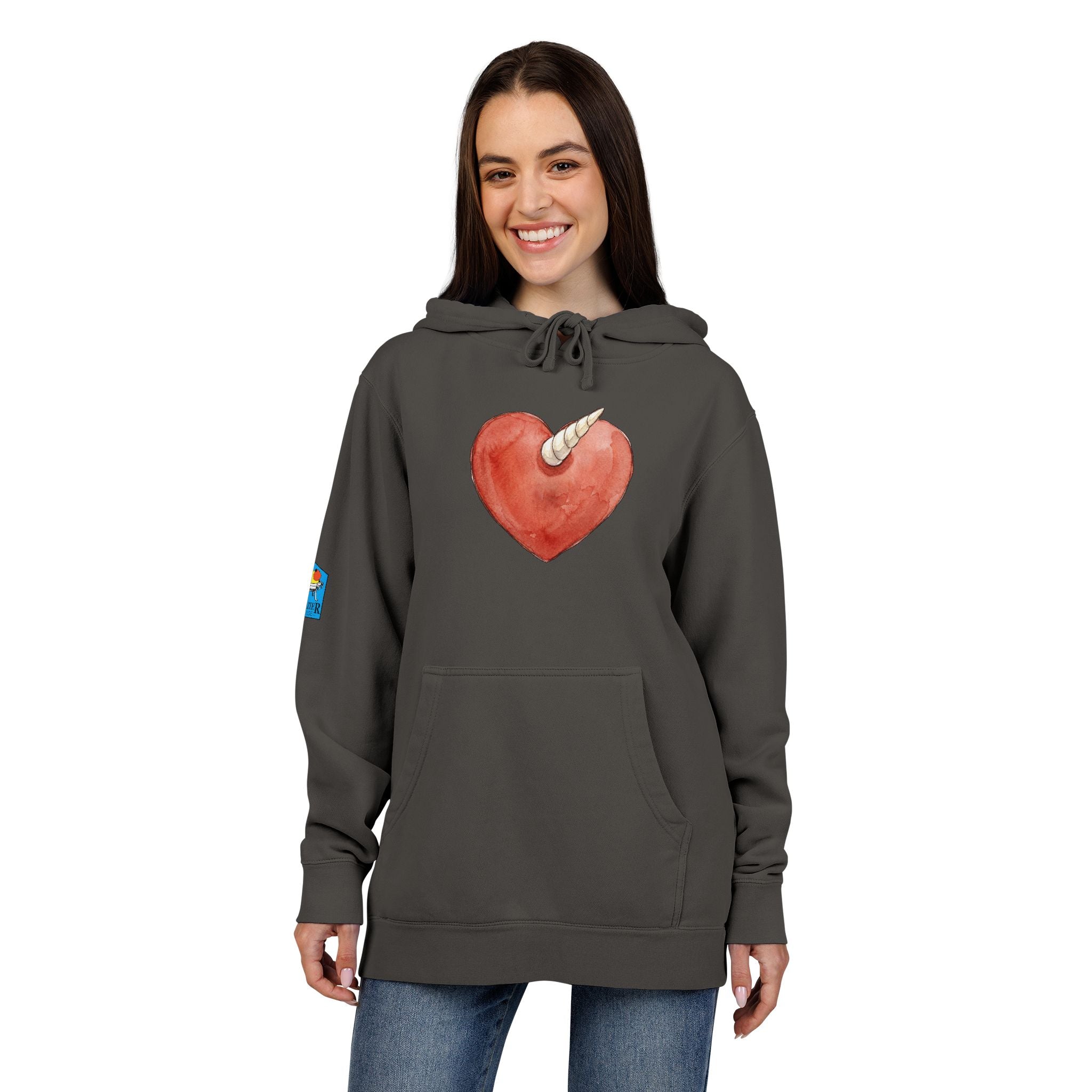 Daisy's Hoodie — Unicorn Heart Pigment-Dyed Hoodie